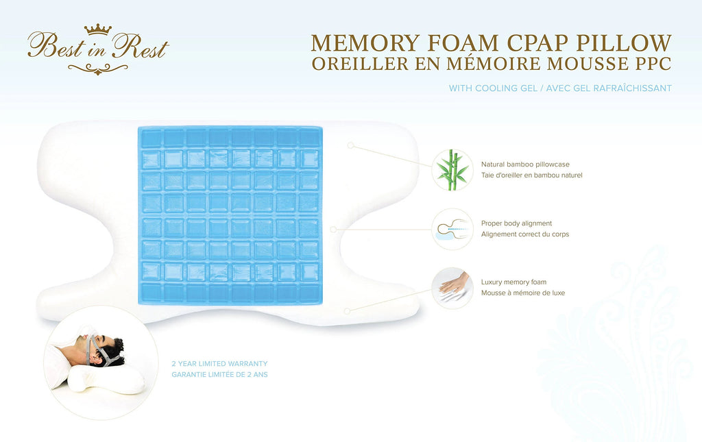 Best In Rest™ Memory Foam Pillow with Cooling Gel